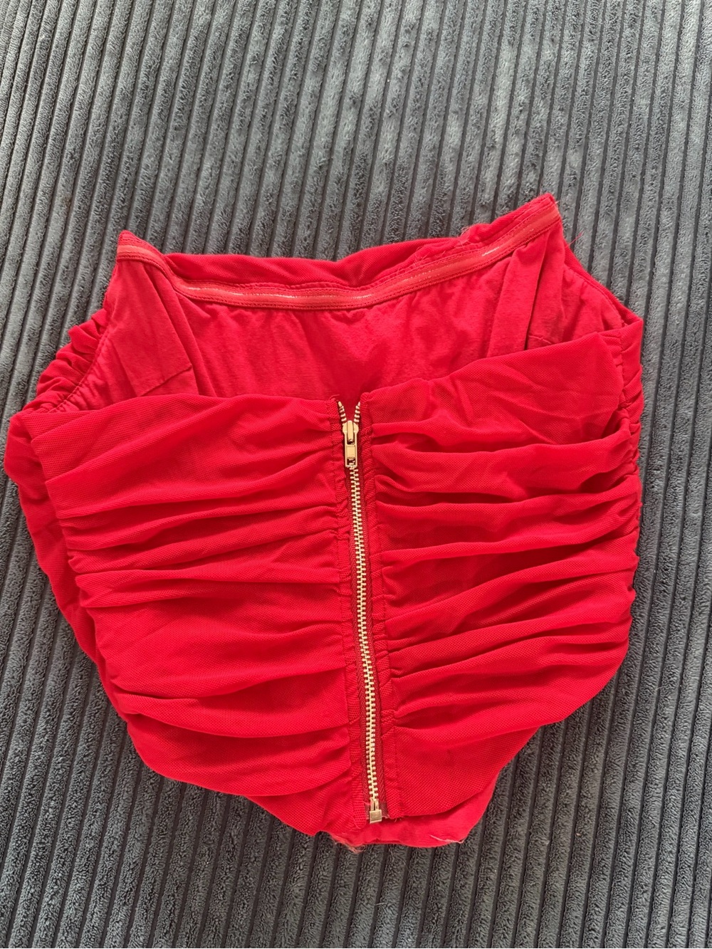Princess Polly Red Ruched Tank Top - Picture 2 of 4